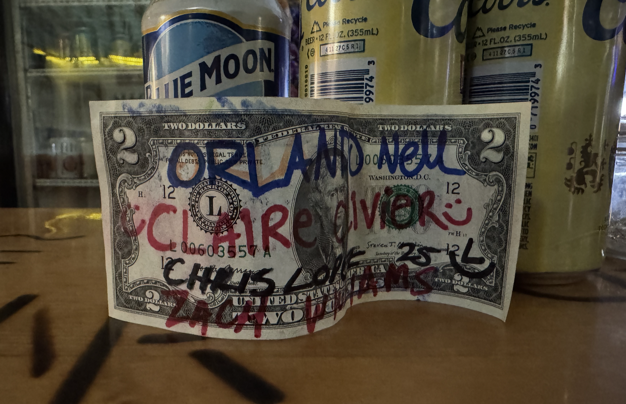 A personalized dollar bill